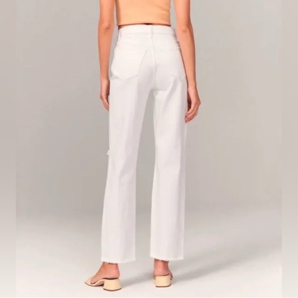 Abercrombie&Fitch CURVE LOVE The Ankle Straight Ultra High Rise Jean Sz 32 NEW - Picture 2 of 16
